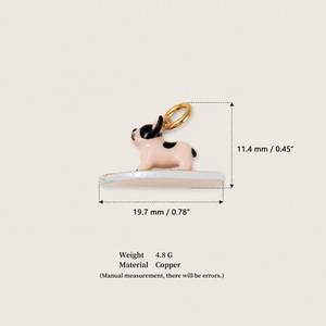 Colgante de Perro Surfista de Playa Manna, Miniaturas de Arte Pintado en 3D, Lindas y Populares, para Collares DIY - Product Image 4