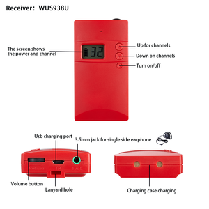 Système de guide touristique sans fil UHF 863-865 avec logo personnalisable pour les réunions et les conférences, équipement de commentaires pour les visites de musées - Product Image 4