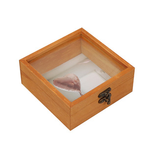 Caja de almacenamiento de madera rectangular con cerradura para joyería, reloj, gafas, recuerdos de boda, perfume, lápiz labial, caja de regalo - Product Image 5