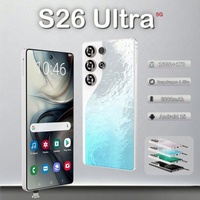 S26 Ultra 5G MTK Octa Core LTE Dual SIM, Teléfono Inteligente Empresarial, Pantalla HD OLED de 90Hz, Cámara Trasera de 108MP, Android 15, Más de 8000mAh, 512GB