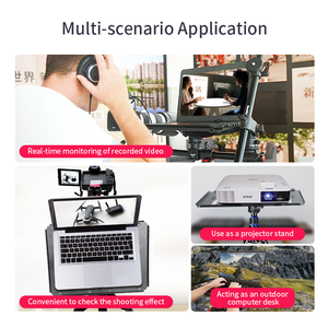 Nhôm chiếu nền tảng Pallet phát hành nhanh chóng núi chủ 1/4 "3/8" vít <span class=keywords><strong>Tripod</strong></span> đứng máy tính xách tay Pallet - Product Image 6