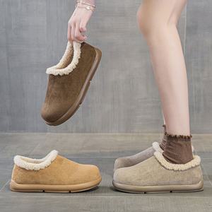 Zapatos Boken para Mujer, Nueva Colección Invierno 2026, con Tacón Bajo, Diseño de Lazo, Estilo Slip-on, Felpa, para Parejas - Product Image 2