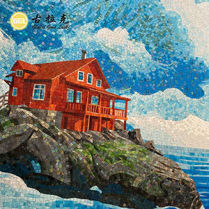 Pedido personalizado Beachfront Cottage Glass Mosaic Tile Art Mosaic Tiles para decoración de paredes - Product Image 6