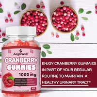 AegleWell 1000mg Cranberry Gummies Ondersteuning Urineweggezondheid Immuniteitversterking OEM Private Label Beschikbaar Lage MOQ Groothandel