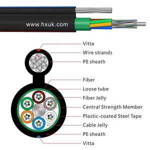 Câble à fibre optique monomode pour conduit GYTC8A, tube <span class=keywords><strong>central</strong></span> lâche, légèrement blindé, 8 fibres, en forme de 8, extérieur, certifié Hanxin & OEM SGS - Product Image 2