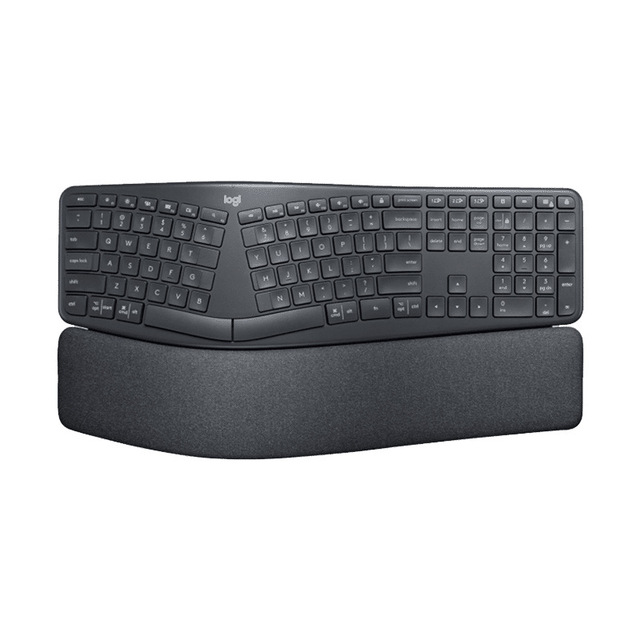Wireless Dual Mode Ergonomic Split Keyboard Curved Design Multi Device Office Typing Keyboard