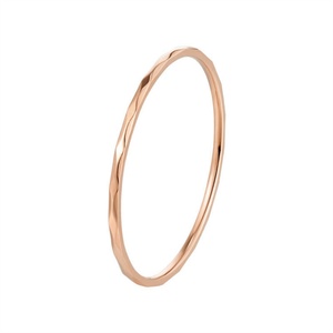 Minimalist Jewelry 18k Gold Plated Diamond Pattern Hoop Finger <b>Ring</b> - Product Image 2