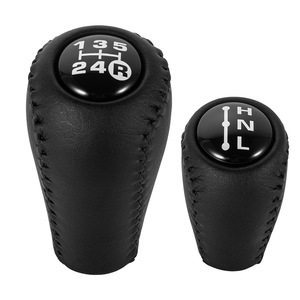 Pommeau de levier de vitesse en cuir noir et marron personnalisé pour Toyota Land Cruiser, boîte de vitesses manuelle, ergonomique - Product Image 2