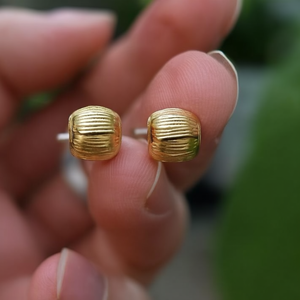 ต่างหูแฟชั่นแบบติดหู สแตนเลส 316L ชุบทอง PVD ทนทาน ใช้งานได้ยาวนาน - Product Image 3