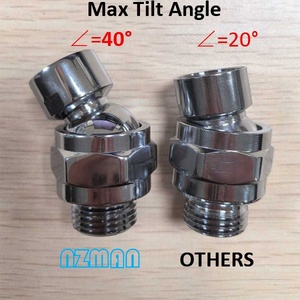 Nzman vòi hoa sen đầu xoay bóng Bộ chuyển đổi, đồng thau có thể điều chỉnh vòi hoa sen cánh tay kết nối, phổ tắm thành phần vòi hoa sen cánh tay mở rộng - Product Image 2