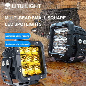 Lámparas de conducción LED cuadradas de 4 pulgadas <span class=keywords><strong>4x4</strong></span> Faro de punto todoterreno 45W 12V 24V luz LED auxiliar de trabajo para camioneta de camión tractor - Product Image 2