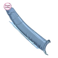 YFSJ Pénis géant à double tête en verre borosilicate pour femmes, masseur anal et de prostate, marron FZ30-L 280x52mm 696g