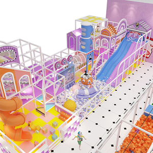 Équipement de terrain de jeu intérieur en plastique sur mesure pour enfants, thème macaron, grande capacité, parc d'attractions - Product Image 5