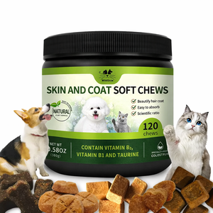 Custom Omega Soft Kauwt Supplementen Huid En Vacht Zachte Kauwsnacks Voor Katten Voedingssupplement Voor Behoud Glanzende En Zijdeachtige Vacht - Product Image 1