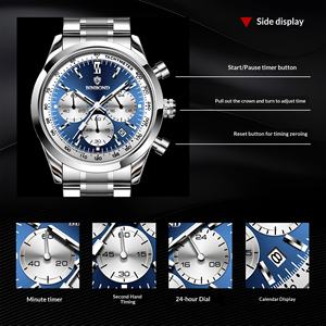 Trendy Men's <b>Watch</b> Waterproof Three Eyes and Six Needles Functional Fashion Luminous Calendar High-end Quartz Wrist <b>Watch</b> - Product Image 3