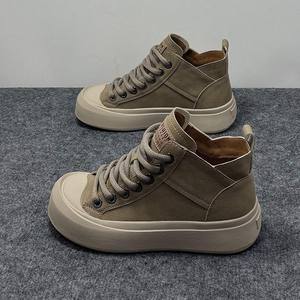 Chaussures montantes rétro marron à lacets pour femme 2026, nouvelles baskets décontractées d'automne, chaussures polyvalentes pour le quotidien - Product Image 3