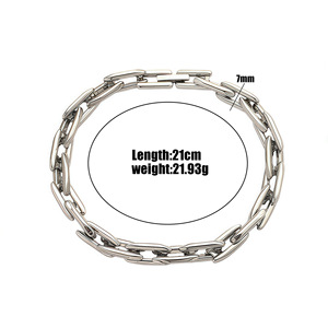 <span class=keywords><strong>Bracelet</strong></span> gourmette cubaine en acier inoxydable pour hommes, plaqué sous vide, fait main, style hip-hop, bijoux de mode streetwear, vente en gros usine - Product Image 2