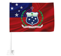 Drapeau de Samoa, petits drapeaux de voiture pour l'extérieur, cadeaux personnalisables, drapeaux de voiture personnalisés pour processions, voyages, 30x45cm