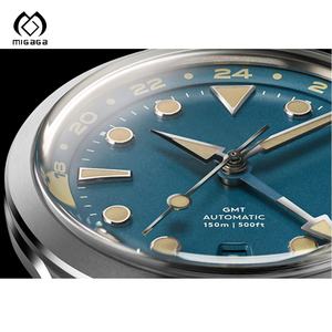 Reloj de Pulsera para Hombre Completamente Automático con Movimiento Mecánico Clásico y Correa de Cuero, Resistente al Agua 150m - Product Image 6