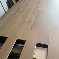 Parquet en chêne blanc de luxe, rustique, pour intérieur, en bois massif, à larges lames, style français