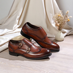 Chaussures Richelieu pour Homme en Cuir Véritable Premium à Double Boucle pour Occasions Formelles - Product Image 2