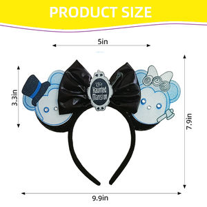 बच्चों के लिए हेलोलीन भूत और बैट मिकी माउस कान हेयरबैंड बच्चों के लिए सेइन धनुष हेडवियर - Product Image 2
