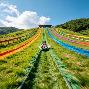 Piste de ski sèche commerciale arc-<span class=keywords><strong>en</strong></span>-ciel pour centres de loisirs <span class=keywords><strong>en</strong></span> plein <span class=keywords><strong>air</strong></span>, terrains de camping et projets d'événements saisonniers - Product Image 4