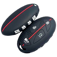 Étui de clé de voiture en silicone avec motif nid d'abeille pour clés à distance IONIQ 6 Sonata Elantra & Kona (4+4 boutons)