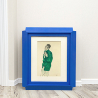 Cadre de peinture sur toile en bois massif Ludaye - Écologique, fait à la main, durable, vertical, personnalisable, design vintage, UV, couleur pleine, A3