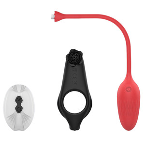 Anillo Vibrador para Pene con Control Remoto Portátil, Diseño de Doble Cabeza, Anillo para Pene con Vibración y Tapón <span class=keywords><strong>Anal</strong></span>, Venta al por Mayor - Product Image 6