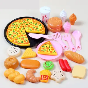 3D-Förderung kleine Kinder großes Baby Fast-Food-Eis Pizza Obst kuchen so tun, als spielen Sie Lebensmittel Kuchen glücklich Küche Spielzeug Set Spielzeug