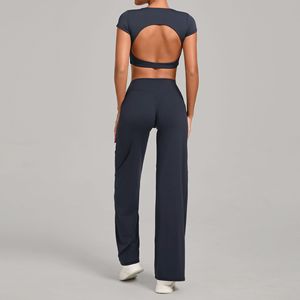 Ropa Deportiva de Alta Calidad para <span class=keywords><strong>Gimnasio</strong></span>, Pantalones de Fitness de Cintura Alta, Camiseta de Manga Corta de Secado Rápido, Sujetador Deportivo, Ropa Casual XS - Product Image 2