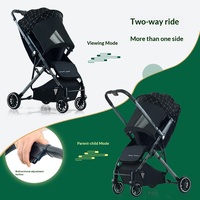 Poussette bébé manivelle, design haute vue, cadre léger en acier carbone, quatre roues, modèle enfant X5, 0-6 mois
