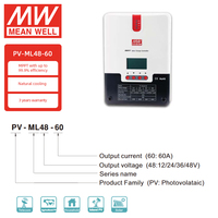 Contrôleur de charge solaire MPPT MEAN WELL PV-ML48-60 12V 24V 36V 48V Auto 60A Régulateur solaire 99% d'efficacité Garantie 3 ans