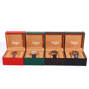 Custodie custodie per orologi di lusso in pelle sintetica con Logo personalizzato - Product Image 4