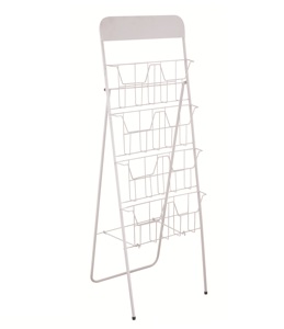Étagère de présentation de magazines pliable commerciale / Étagère de présentation de magazines en fil métallique pour la promotion / supermarché / vente au détail - Product Image 2