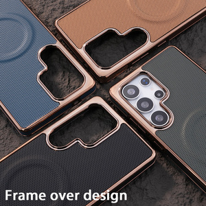 Dissipation thermique flanelle placage bords étui rigide pour Samsung Galaxy S22 S23 S24 S25 Ultra S24FE couverture de charge sans fil magnétique - Product Image 6