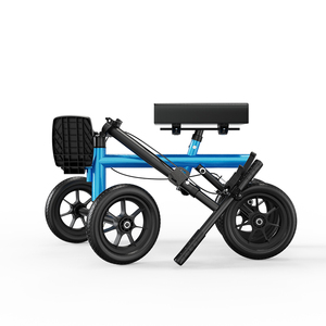 Andador de Rodilla de Acero al Carbono con Ruedas de 10 Pulgadas, Plegable en un Segundo, Ayuda de Movilidad, Capacidad de 136 kg para Recuperación de Lesiones en el Pie - Product Image 4
