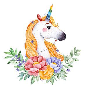 Populaire 5D DIY Diamant Peinture Murale <span class=keywords><strong>Licorne</strong></span> buste avec guirlande belle pour les enfants - Product Image 1