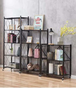 <span class=keywords><strong>Étagère</strong></span> de rangement pliable en acier avec <span class=keywords><strong>étagère</strong></span> métallique et support pour four à micro-ondes, modèle 2026 en promotion - Product Image 6