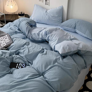 Nueva Funda de Edredón Suave y Personalizable, Tipo Sábana, de Color Sólido, Doble Cara, Versión AB, Rectangular, para Estudiantes - Product Image 4