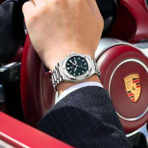 Nuevo Reloj POEDAGAR 696 Original para Hombre, Reloj de Pulsera de Cuarzo, Resistente al Agua, Luminoso, de Acero Inoxidable, Deportivo - Product Image 6