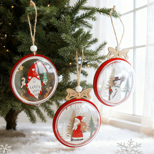 Esferas de Madera Rellenables para Adornos Navideños, Decoración Rústica para Colgar, Mini Árbol de <span class=keywords><strong>Navidad</strong></span> Impermeable - Product Image 4