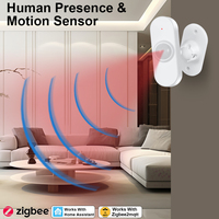 Detector de Presencia Humana por Radar de Onda Milimétrica ZigBee 24G, Mini Sensor de Movimiento con Soporte de Placa Magnética, Compatible con Home Assistant