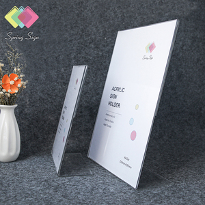 Letrero de Primavera de 8,5x11 pulgadas, montaje en pared, letrero acrílico, menú, Soporte de etiquetas, tienda de mesa con cintas, estante de precio de exhibición de tarjeta de mesa A4 transparente - Product Image 3