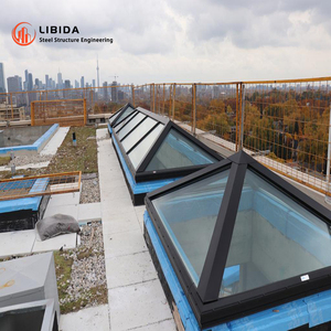 Profilo in alluminio Smart Led solare ventilazione lucernario grande elettrico apribile motorizzato vetro scorrevole piano lucernario - Product Image 3
