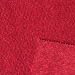 25 in Stock Fast Delivery 43% <strong>Wool</strong> 57% Polyester Pure <strong>Red</strong> Mix Diamond Check Loop 3D Textured Fabric for Coat Suit Jacket 510GSM - Product Image 5