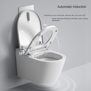 WC intelligent mural électronique de luxe, toilette automatique monobloc 9901-blanc - Product Image 3