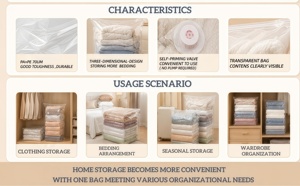 YN- Precio de Fabricante, Bolsa de Compresión al Vacío 3D Grande de PA+PE, Ahorra Espacio para Ropa y Ropa de Cama, Organizador para Armario - Product Image 4