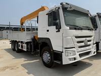 Camion grue d'occasion Sinotruk Howo 6x4 380HP 14 tonnes avec moteur Weichai, conduite à gauche/droite, pour la construction en Afrique et au Moyen-Orient